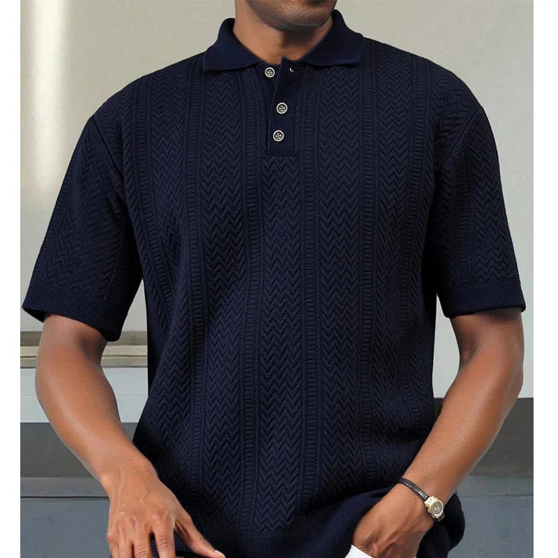 Aurevino - Men's Summer Knit Polo Shirt