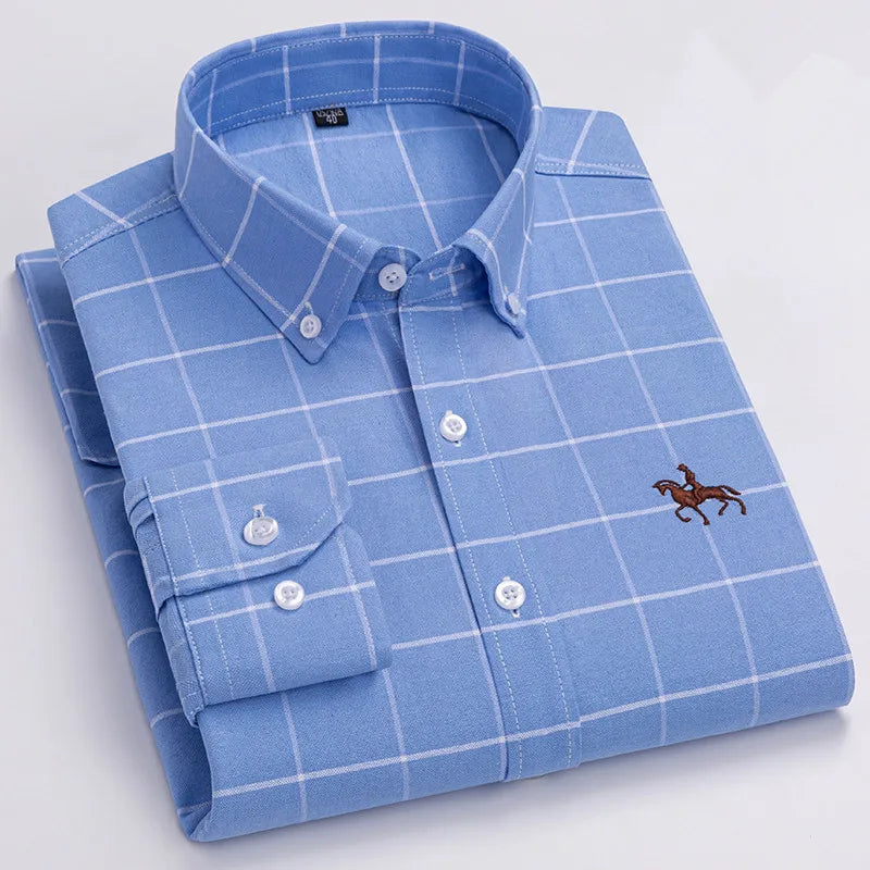 Ardovian - Oxford Cotton Shirt Men Long Sleeve