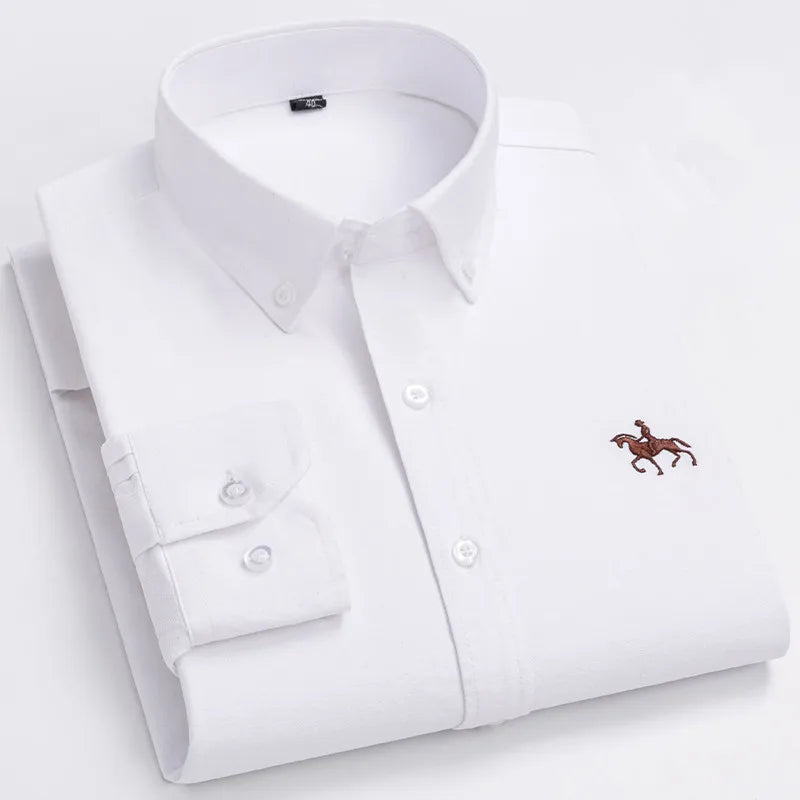 Ardovian - Oxford Cotton Shirt Men Long Sleeve