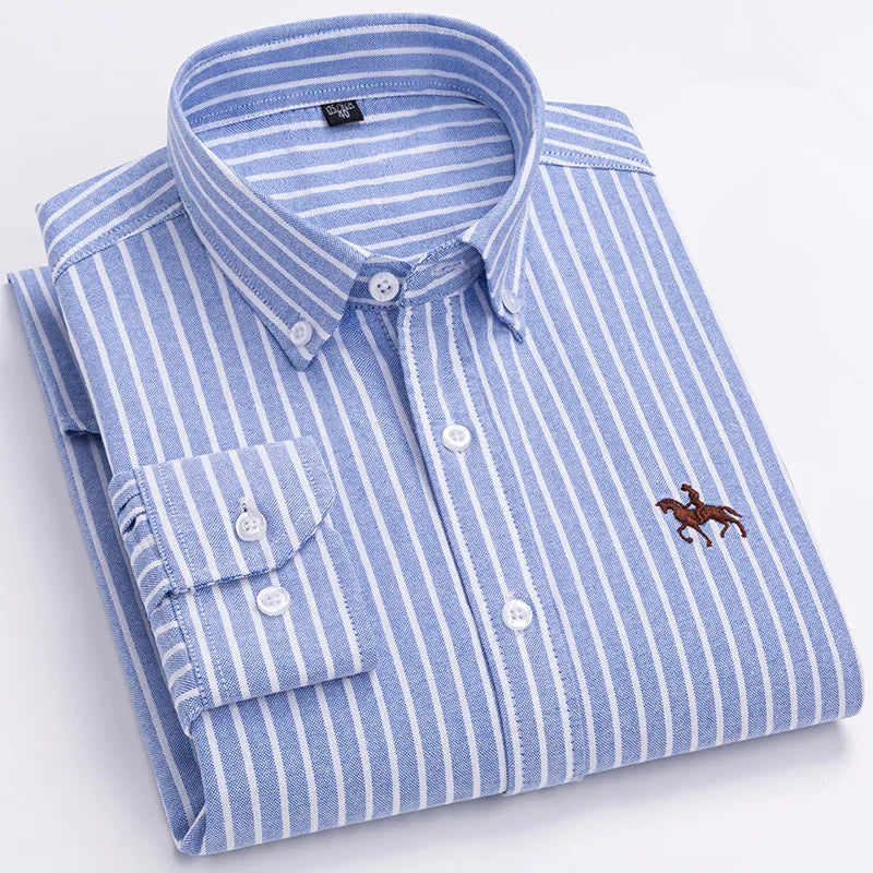 Ardovian - Oxford Cotton Shirt Men Long Sleeve