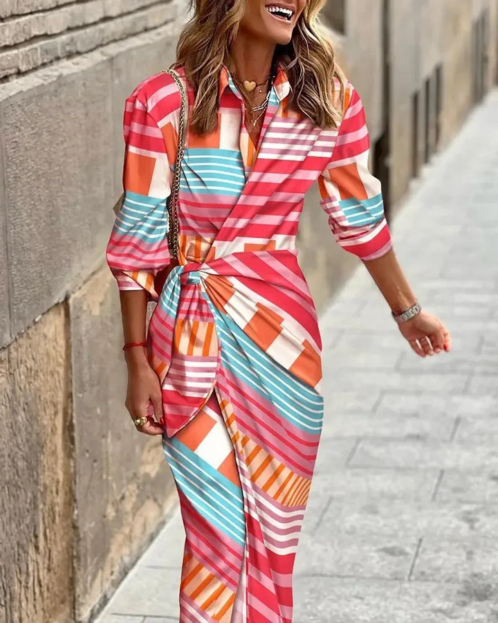 ARIA | Printed Wrap Midi Dress
