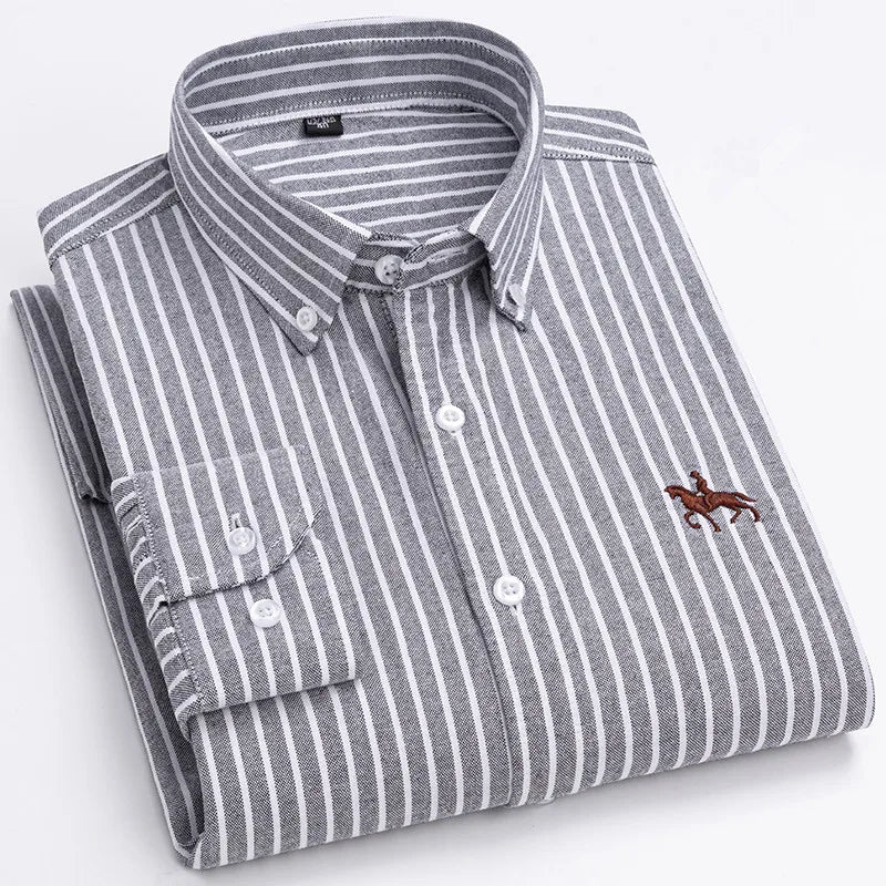 Ardovian - Oxford Cotton Shirt Men Long Sleeve