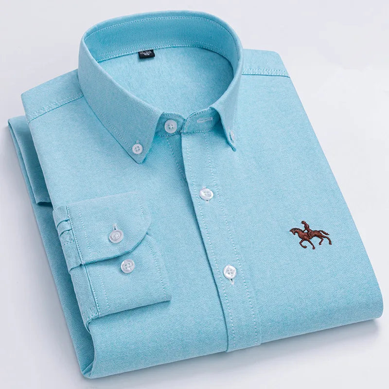 Ardovian - Oxford Cotton Shirt Men Long Sleeve