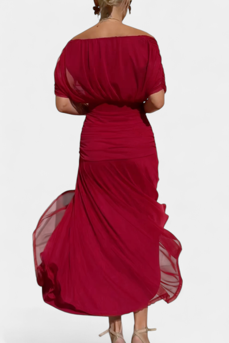 FLORENDA™ | Long Floral V Neck Dress