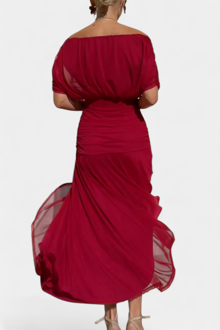 FLORENDA™ | Long Floral V Neck Dress