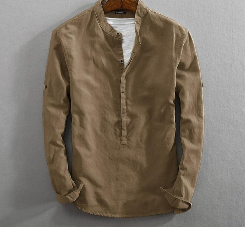 Edgar - Men's Long Sleeve Casual Shirt