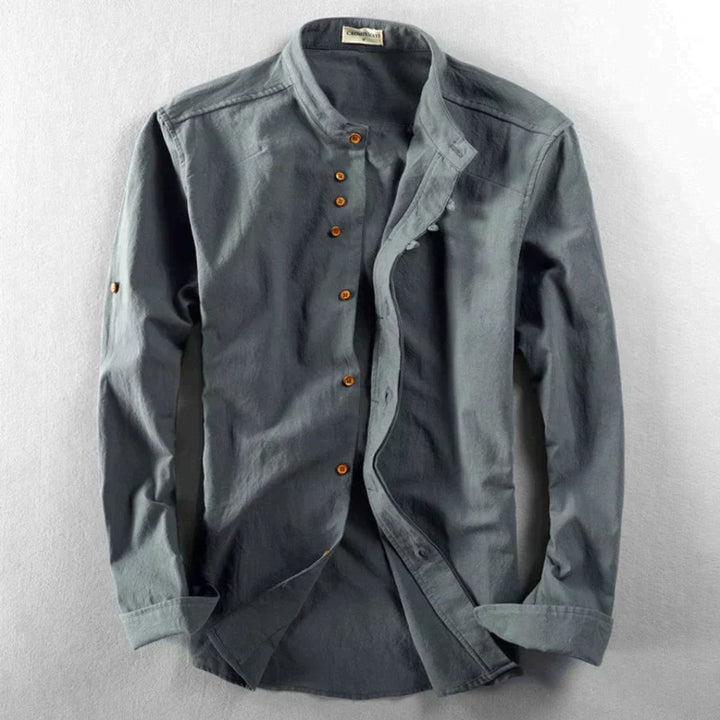 Men's Stand Collar Shirt | Long Sleeve