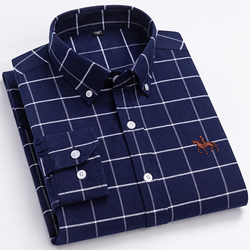 Ardovian - Oxford Cotton Shirt Men Long Sleeve