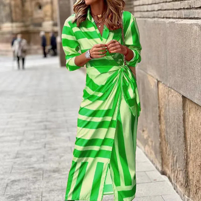 ARIA | Printed Wrap Midi Dress