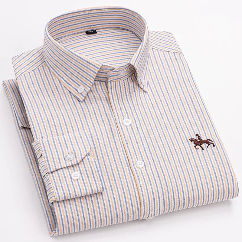Ardovian - Oxford Cotton Shirt Men Long Sleeve
