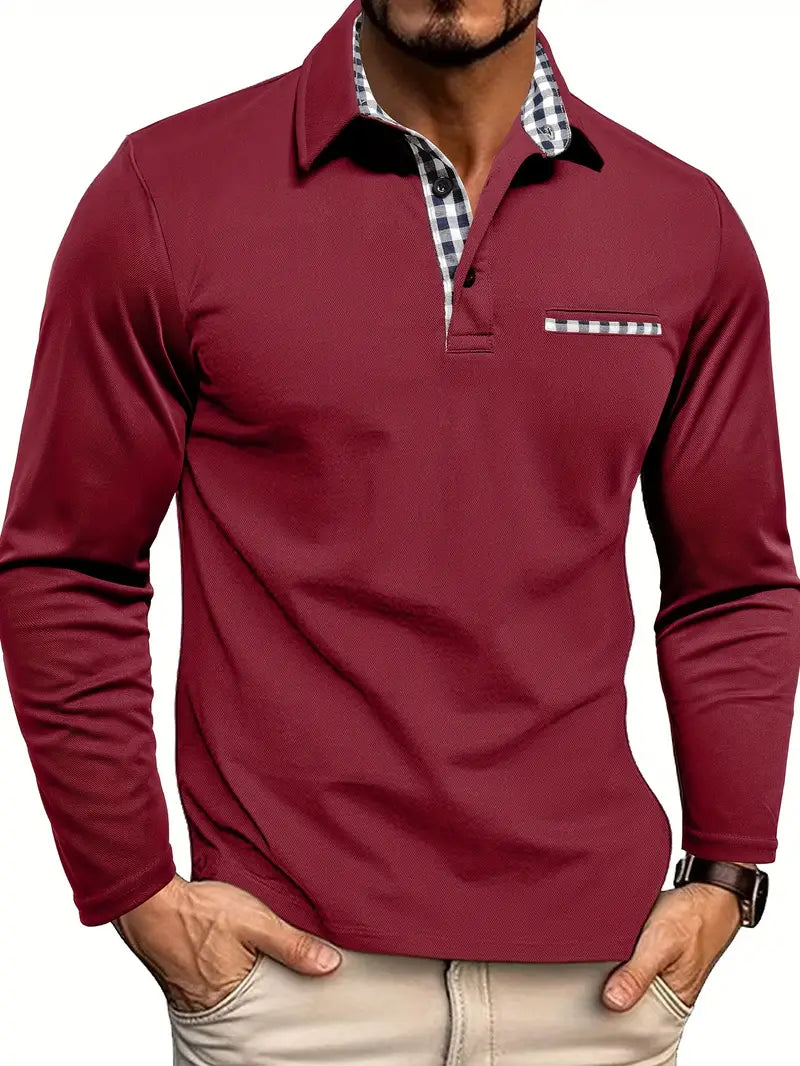Alesio – Men's Long-Sleeve Polo Shirt