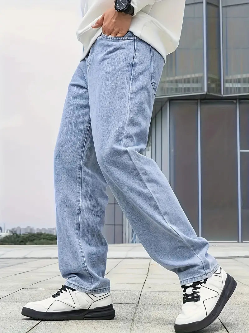 Jaxonel – Men's Jeans Light Wash Straight Fit