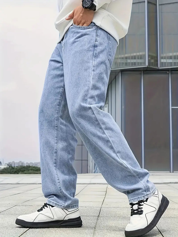 Jaxonel – Men's Jeans Light Wash Straight Fit