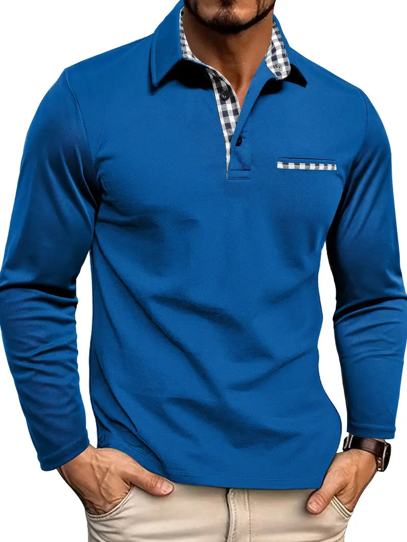 Alesio – Men's Long-Sleeve Polo Shirt