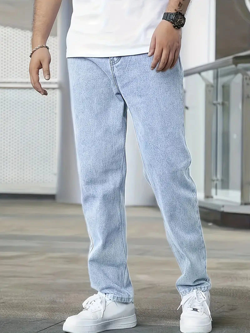 Jaxonel – Men's Jeans Light Wash Straight Fit