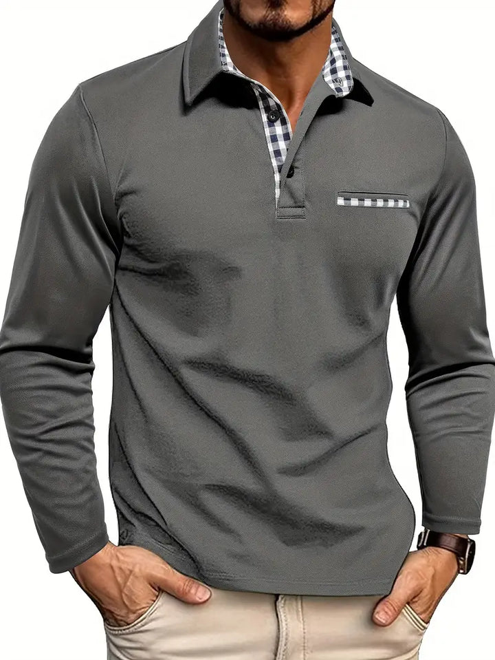 Alesio – Men's Long-Sleeve Polo Shirt