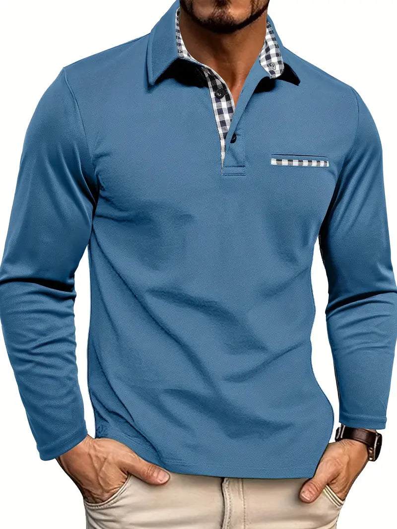 Alesio – Men's Long-Sleeve Polo Shirt