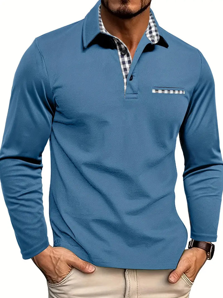 Alesio – Men's Long-Sleeve Polo Shirt