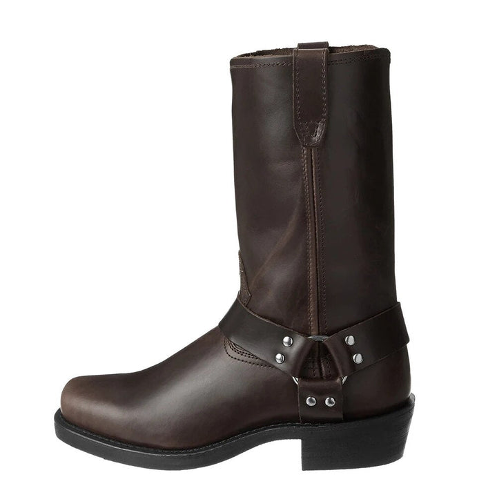 Men's Cowboy Boots with Buckle Strap | High