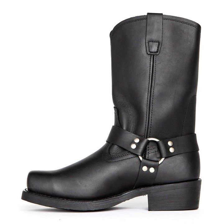 Men's Cowboy Boots with Buckle Strap | High