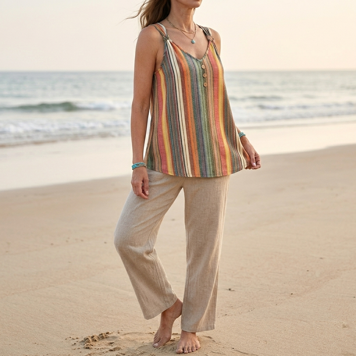 DAISY | Colourful Striped Tank Top