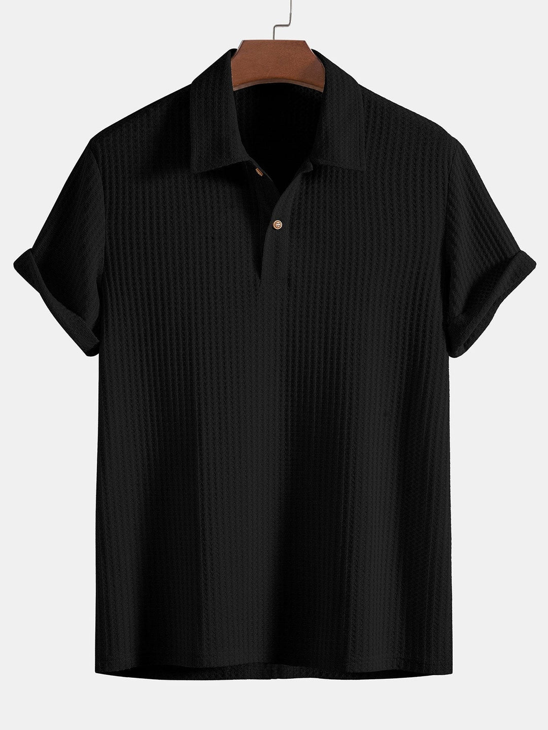 Leonhard - Knitted Waffle Polo Shirt