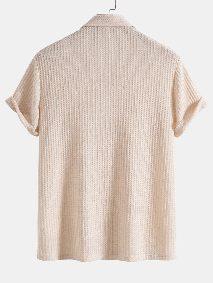 Leonhard - Knitted Waffle Polo Shirt